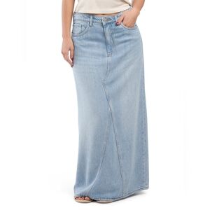 NEW KUT FROM THE KLOTH Annalise Denim Maxi Skirt :light wash 253